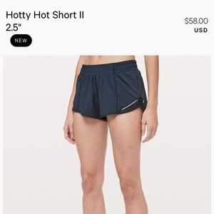 Forest Green Lululemon Athletica Hotty Hot Shorts